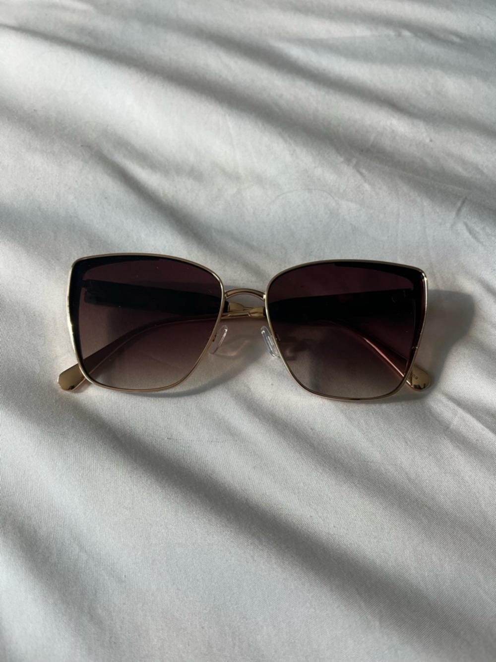 Jessica Simpson Cateye Square Sunglasses Rose Gold Metallic Tortoise Shell - Picture 5 of 8